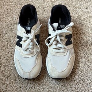 New Balance Off-White and Black Sneakers